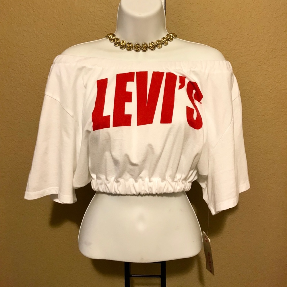 Levis Off-the-Shoulder Cropped Top L